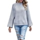 thumbnail image 3 of Suéteres de Cuello Alto para Mujer, Suéteres Casuales de Larga, Suéteres Sueltos de Punto Grueso. Gris L, 3 of 10