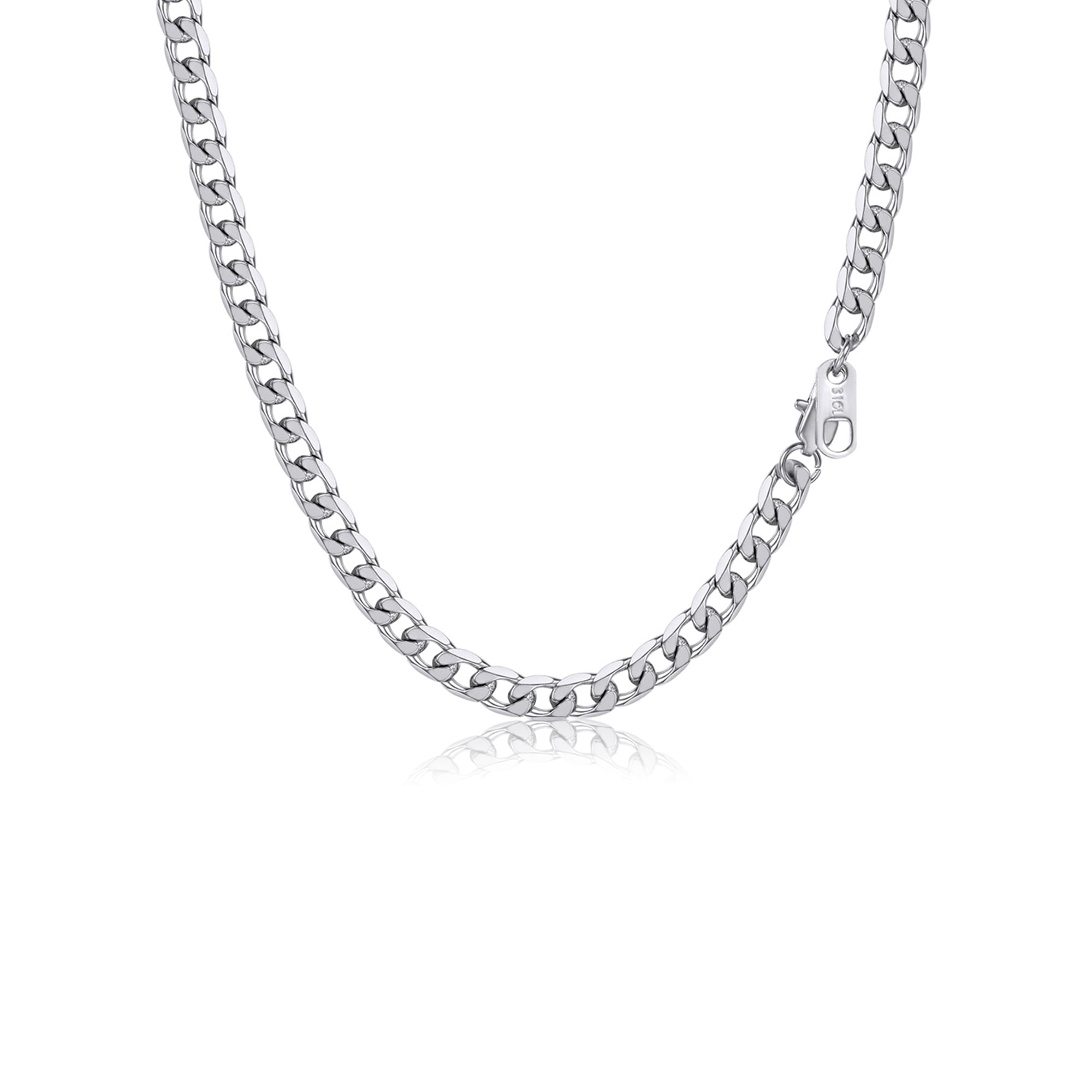 PROSTEEL Chain Necklace for Men 4mm Stainless Steel Cuban 20 Inch Birthday Father Day Jewelry Gifts for Husband Dad Adults