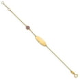 thumbnail image 6 of 14K Yellow Gold & Enamel Flower & Plate with .5In Extender Bracelet, 6 of 7