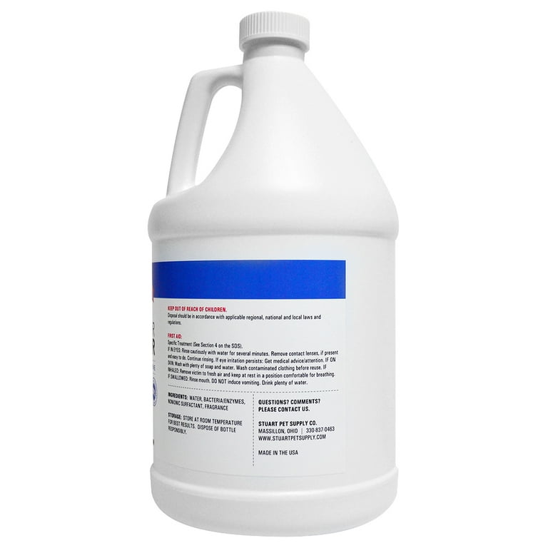Stuart Pet Supply Co. Pet Urine Enzyme Cleaner Stain Odor Remover Gallon Size Walmart