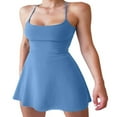 thumbnail image 2 of Women 2-piece Outfit  Sleeveless Mini Tennis Dress with Shorts, 2 of 9