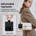 thumbnail image 3 of Allytechgroup Galaxy Flip 4 Case with Ring Holder Stand, Premium PU Leather Stylish Shockproof Anti-Scratch Portable Phone Case Cover for Samsung Galaxy Z Flip 4, Black, 3 of 9