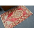 thumbnail image 2 of Turkish Rug, Accent Carpet, Vintage Rug, Home Decor Rug, 39x63 inches Red Carpet, Decorative Bedroom Rug, Bohemian Entry Carpet, 11895, 2 of 10