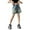 Blue, variant on WERYOUNG Girls Streetwear Jeans Pants Summer Casual Comfortable Stretch Elastic Waist Star Shorts With Pockets Newborn Leisure Daily Wear Pants,Blue,12-13 Years