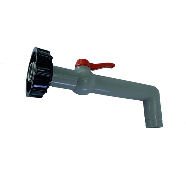Scienceny Reemplazo de grifos de caño de contenedor IBC, grifo de agua de jardín doméstico, conector de Control de encendido/apagado, piezas de Materiales de construcción 90° Largo 32mm Scienceny TO008844-08