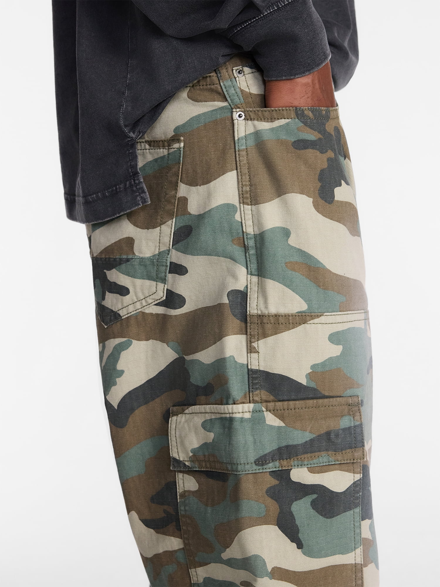 No Boundaries 100% Cotton Loose Fit Carpenter Pants, Men's Sizes 28-44
