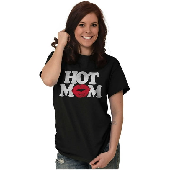 Hot Mom Funny Best Cool Mothers Day Women's Graphic T Shirt Tees Brisco Brands S