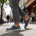 thumbnail image 2 of Men's Canvas Slip-On Shoes with Soft Sole, Comfortable Casual Skate Sneakers, Lightweight Breathable Footwear for Everyday, Travel, and Street Style, 2 of 10