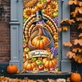 thumbnail image 7 of Fall Door Cover Thanksgiving Door Cover 2025 Fall Harvest Pumpkin Themed Porch Sign Festival Vertical Doors Banners Hanging Cloth For Party Front Door Wall Indoor Outdoor Decoration, 7 of 7
