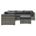 thumbnail image 2 of Pemberly Row 4 Piece Rattan Patio Sectional Set in Gray, 2 of 4