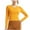 Orange, variant on aidice Workout Tops for Women Round Neck Long Sleeve Back Keyhole Drawstring Slim Fitting Yoga Shirts