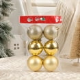 thumbnail image 4 of QISIWOLE Christmas Ball Ornaments Set of 6, Gold Shatterproof Lightweight Tree Balls, 2.36 x 2.36 in Plastic Ornament Set, for Christmas Tree Wreath Garland and Holiday Party Decor, 4 of 7