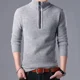 thumbnail image 4 of Ropa para hombre, jerseys con cremallera, suéteres de punto con cremallera para hombre, cuello sin capucha, cuello cálido, primavera y otoño, coreano, X Overfit Fun AS, 4 of 5