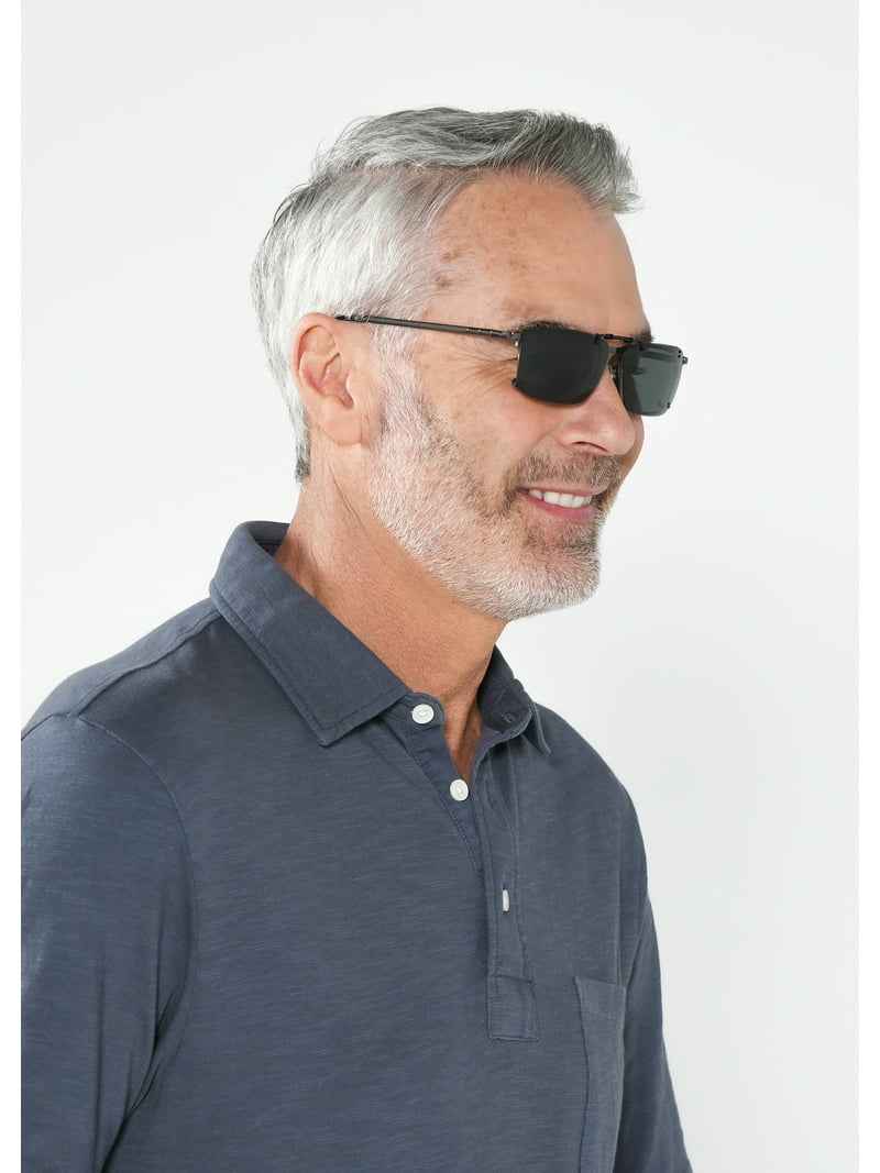 Foster Grant Rectangle Sunglasses - Polarized Gray Lenses