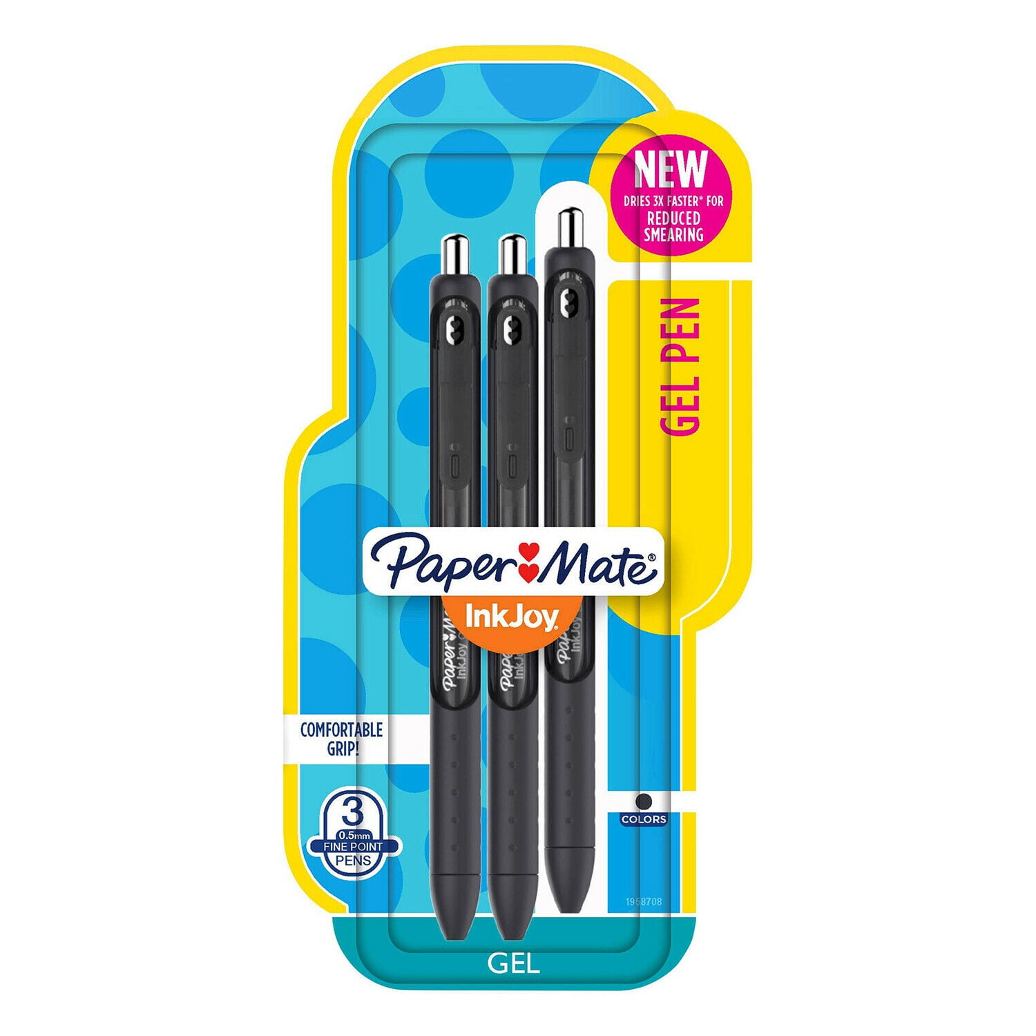 Paper Mate InkJoy Gel Retractable Pens, 0.7mm, Medium Point, Black Ink