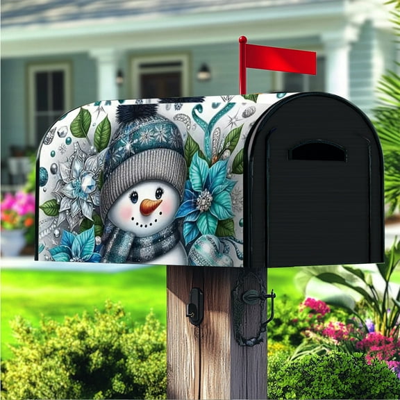 YOPINCO Christmas Mailbox Covers, Magnetic Post Box Cover Wraps Standard Size 21x18 in for Garden Yard Decor