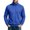 Blue, variant on Men's Stand Collar Quilted Full Zip Jacket, Long Sleeve Diamond Pattern Casual Coat with Side Pockets and Ribbed Cuffs for Spring Fall Wear