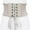 Khaki-Ruffles, variant on Womens Wide Elastic Lace-up Waist Belt Adjustable Leather Cinch Corset Waistband