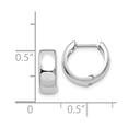 thumbnail image 4 of 14K White Gold Earring Hinged Huggie Women'S 12 mm, 4 of 4