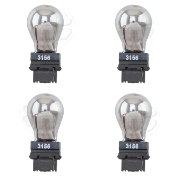 4x Light Bulb Chrome Turn Signal Blinker Single Filament Lamp 3156 Wedge 27W