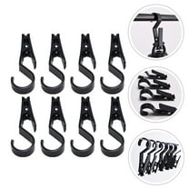 UPKOCH 8Pcs Practical Design Hooks Black Plastic for