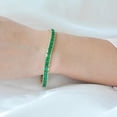 thumbnail image 3 of 925 Silver Lab Emerald Square Tennis Bracelet,14K Gold Lab Square Emerald Bracelet,Square Lab Emerald Bracelet,Bracelet gift for Women, 3 of 3