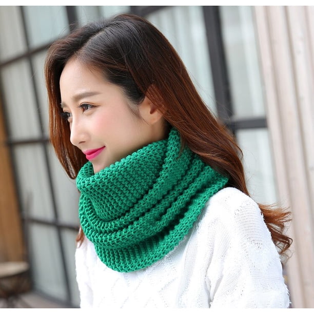 Bufanda de punto para mujer, collar cálido de invierno, accesorios de ropa, bufandas femeninas de Cachemira de imitación, moda Fivean unisex