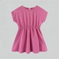 thumbnail image 2 of uikmnh Girls Casual Summer Swing Dress Batwing Loose Fit Ruffle Play Wear Size:2-3 Years, 2 of 9