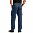 thumbnail image 3 of Lmueinov Multi Pocket Cargo Pants for Men Plus Size Button Elastic Waist Straight Leg Trousers Hiking Casual Work Outdoor Outfits S-3XL, 3 of 5