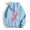 thumbnail image 4 of Women's Zip Up Hoodie With Pockets Breast Cancer Awareness Pullover Long Sleeve Drawstring Casual Athletic Sweatshirt, 4 of 6