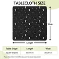 thumbnail image 2 of Black White Cat Moon Star Pattern Square Fitted Tablecloth with Elastic Edge,Square Table Cover,Washable Elastic Table Cover for Home Kitchen Party Decor 36"x36", 2 of 6