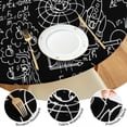 thumbnail image 4 of Math Equations Physics Icons Black Pattern Round Fitted Tablecloth with Elastic Edge,Dining Table Cover Waterproof,Outdoor Round Tablecloth for Camping,Dining,Indoor and Outdoor, 4 of 7