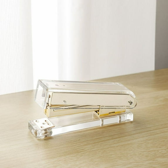 Transparent Acrylic Stapler Transparent Stapler Large Binding Machine Desktop Office Supplies