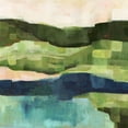 thumbnail image 3 of Borges, Victoria 12x12 Black Modern Framed Museum Art Print Titled - Pastoral Patchwork I, 3 of 5