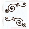 thumbnail image 6 of Curly Swirls 2pc Wall Art Decals Vinyl Stickers Home Décor 11x5.5-inch Chocolate Brown, 6 of 6
