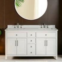 Lavanti Oakford Solidwood 60-inch Bathroom Vanity with Sink - Stylish White
