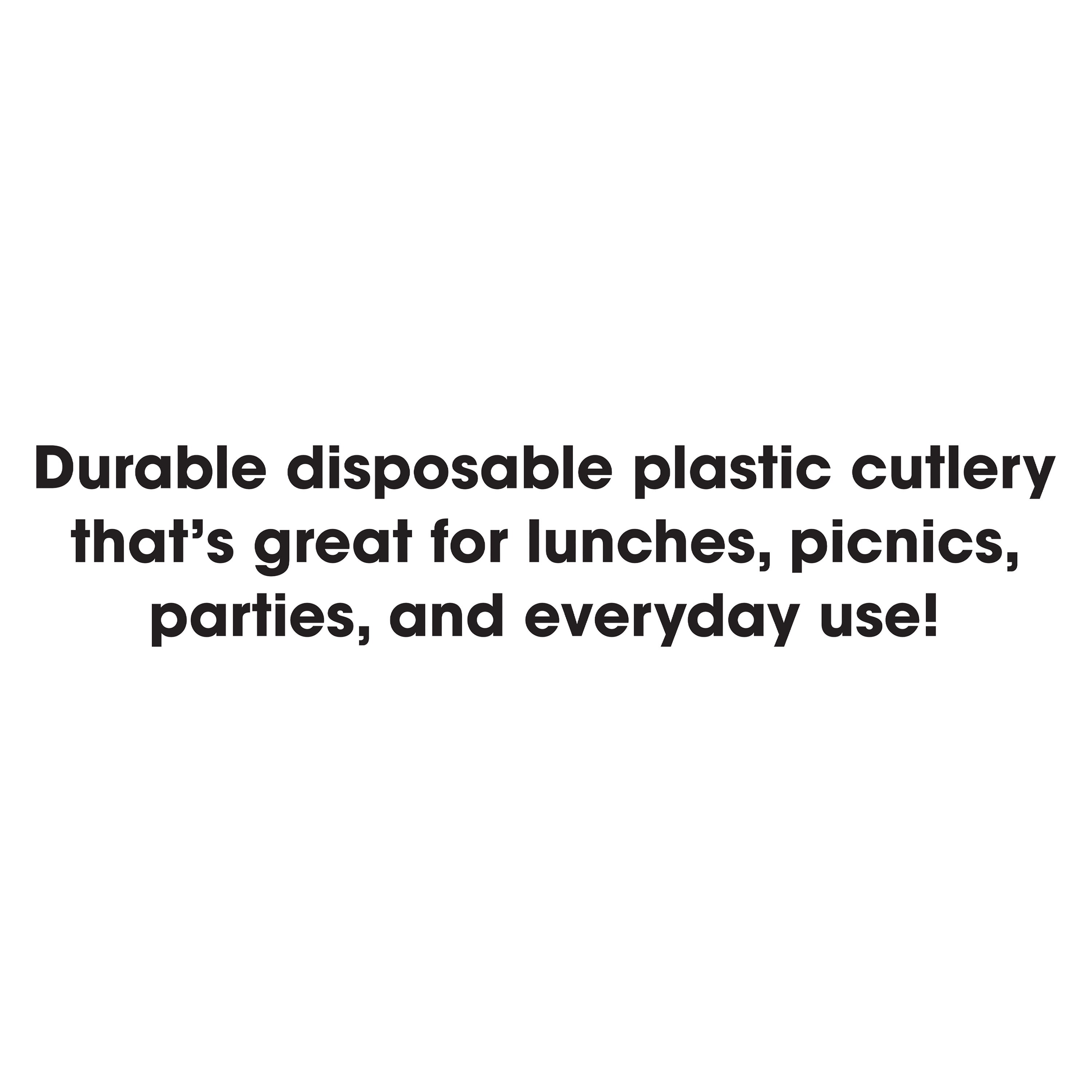 Great Value Plastic Basic White Spoons, 24 Count