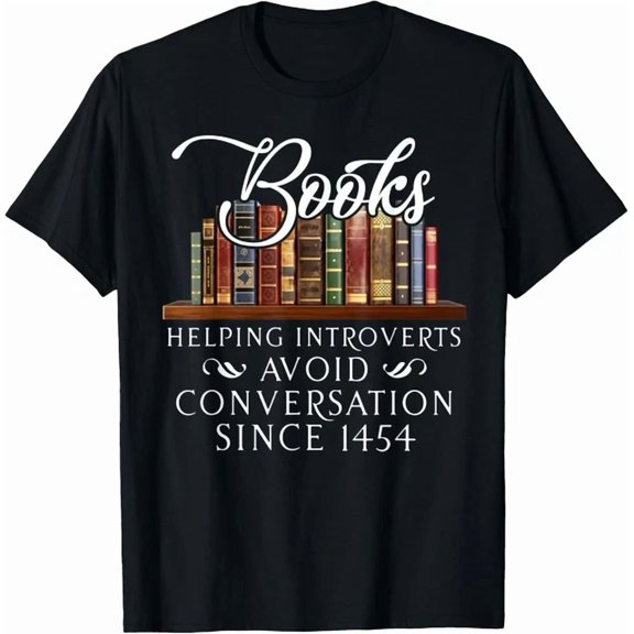 Books Helping Introverts Avoid Conversation Tee Gift Unisex T-Shirt