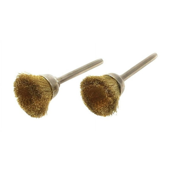 Forney Industries Cup Brush Set, Brass, 2-Piece