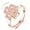 Rose Gold, variant on Four-Leaf Clover Spinner Rings Anxiety Fidget Ring for Anxiety Sterling Silver Plated Cubic Zirconia Flower Ring Relieving Stress Open Stacking Finger Calming Gifts Birthday Daughter Fashion