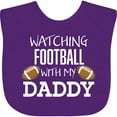 thumbnail image 3 of Inktastic Watching Football with My Daddy Boys or Girls Baby Bib, 3 of 4