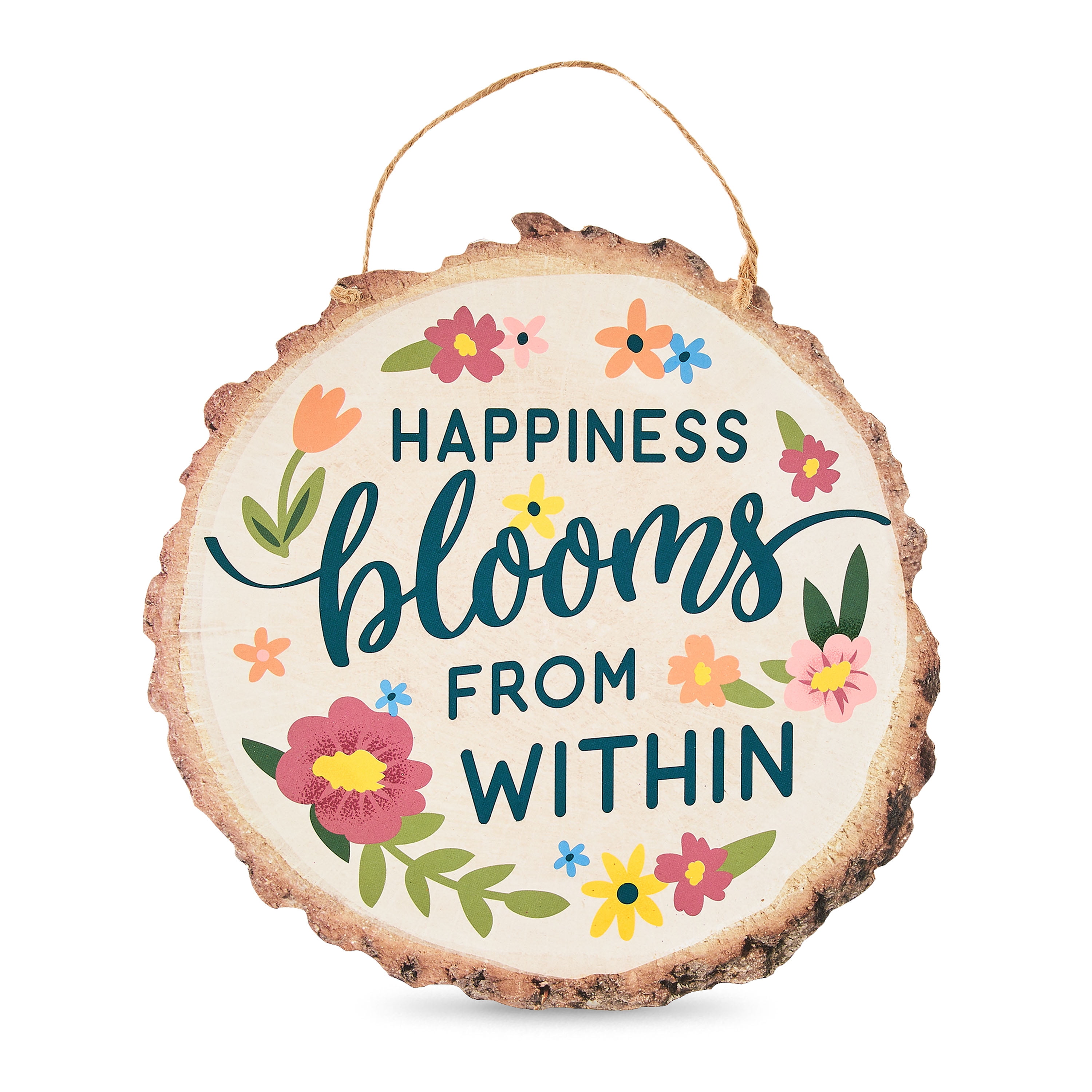 WAY TO CELEBRATE! Way To Celebrate Easter Happiness Blooms Within Wood Slice Art