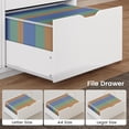 thumbnail image 5 of SEDETA 77.1" Executive Large Electric Standing Desk, Height Adjustable Sit Stand Desk with 2 Drawers, Storage Cabinet & Charging Port for Home Office, White, 5 of 9