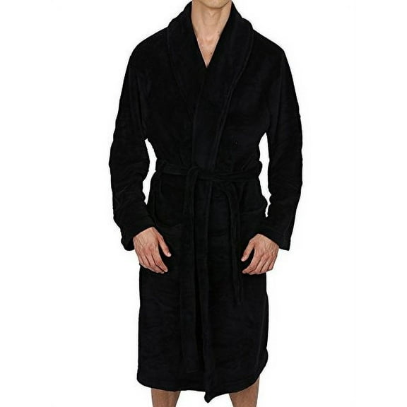 Regency New York Coral Fleece Robe Black S/M