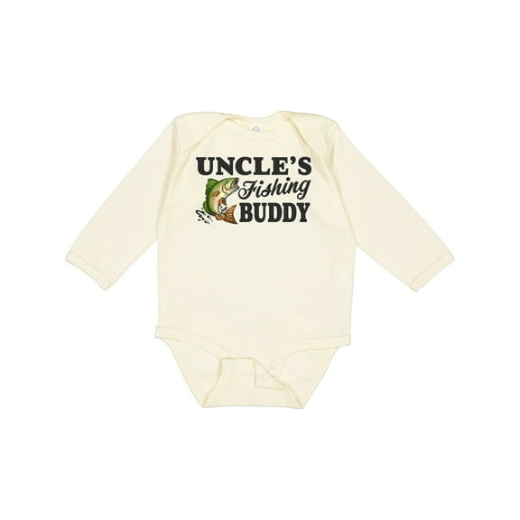Inktastic Uncle's Fishing Buddy Boys Long Sleeve Baby Bodysuit