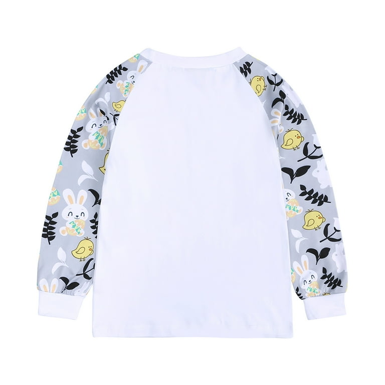 Kids Boys Girls Baby Long Sleeve Easter Bunny Egg Pajamas Home