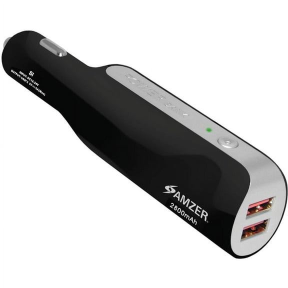 2800mAh 2-Port USB Power Bank Car Charger