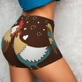 thumbnail image 3 of KLL Rooster And Chicken Pattern Workout Shorts for Women Scrunch Short Gym Yoga Running Sport Active Exercise Fitness Shorts, 3 of 8