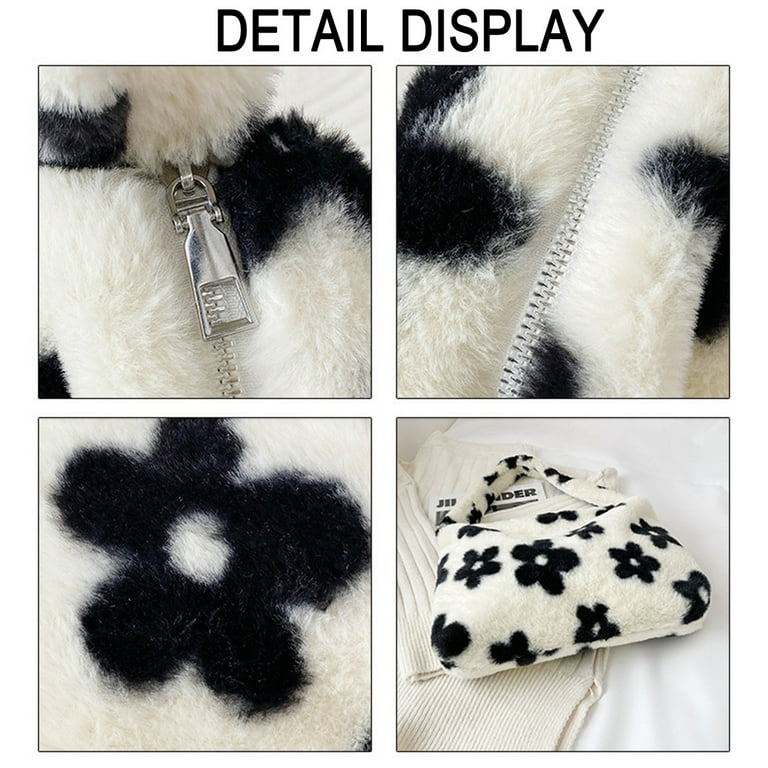 Shoulder Bag Baguette Bags Bottega Jodie Bag dupes Plush Underarm Bag Ladies Fluffy Shoulder Bag Women Y2K Furry Purse Fluffy Tote Bag for Autumn
