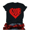thumbnail image 3 of Tbopshirt Valentine's Day T-Shirts for Women Tees,Plus Size Womens Tops,Women Valentines Day Short Sleeve Heart Printed T-Shirt Novelty Graphic S-XXXL, 3 of 4